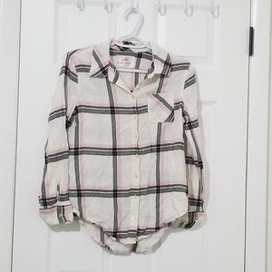 Justice plaid shirt size 18/20